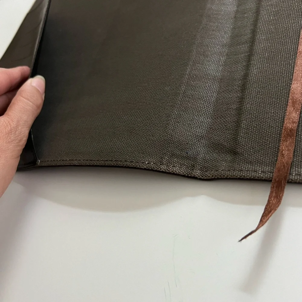 Cambridge Brown Leather Canvas Portfolio Brown